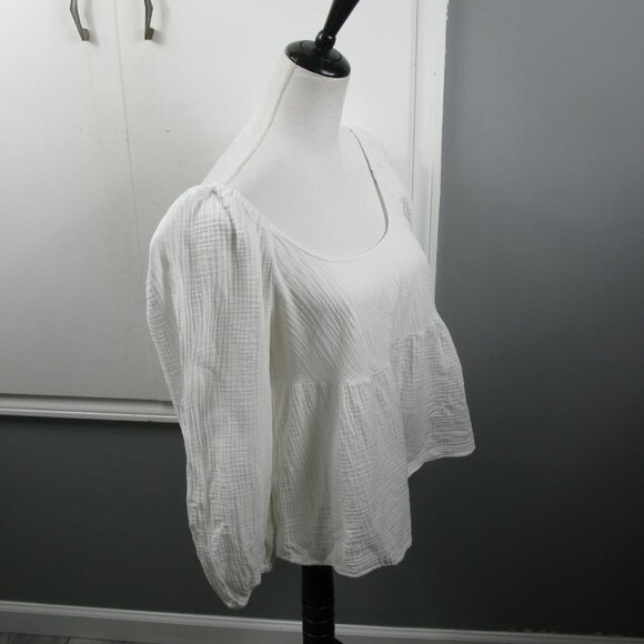 Universal Thread White 100% Cotton Pull Over Blouse Size Small - Picture 5 of 6